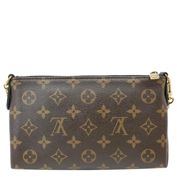 Louis Vuitton  Pallas Monogram Canvas Clutch Crossbody Bag Black - Picture 4 of 13
